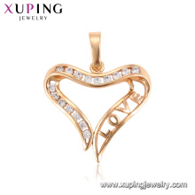33296 Xuping new design gold pendant trendy triangle shape pendant jewelry for women